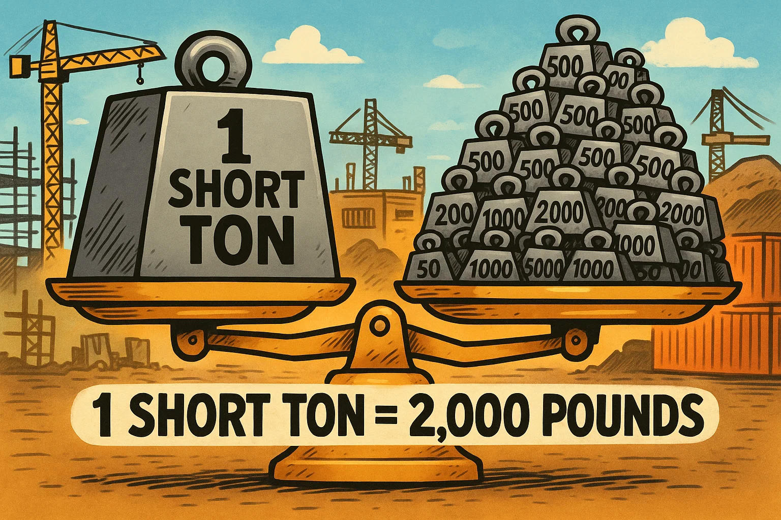 Short Tons to Pounds Converter