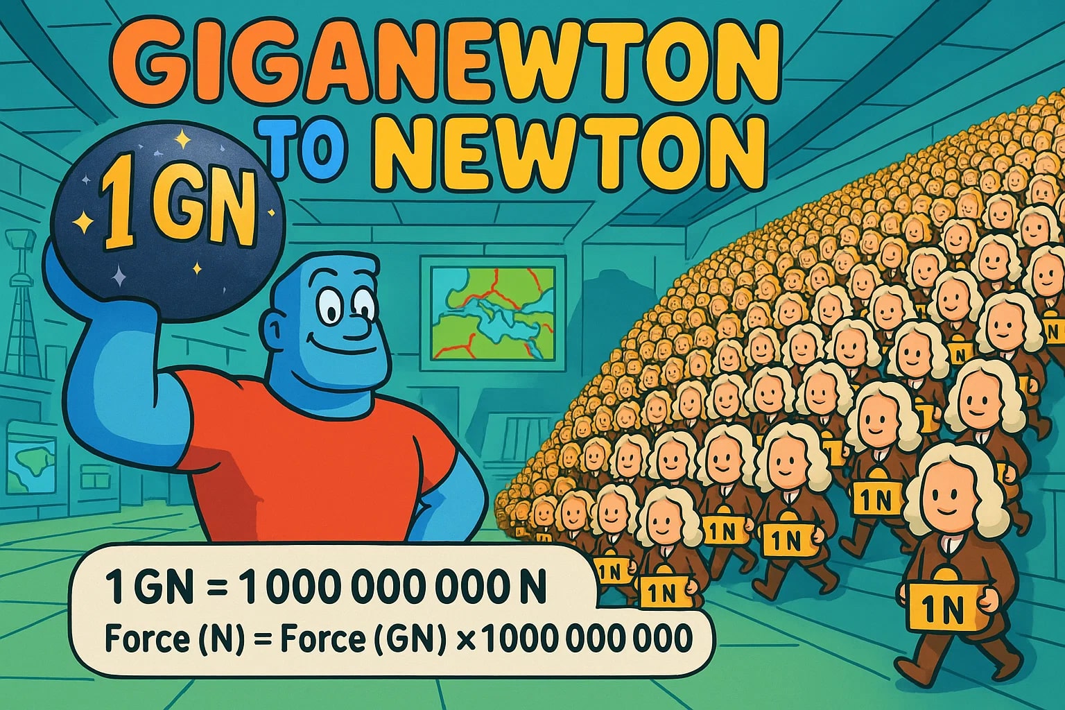 Giganewtons To Newtons Converter