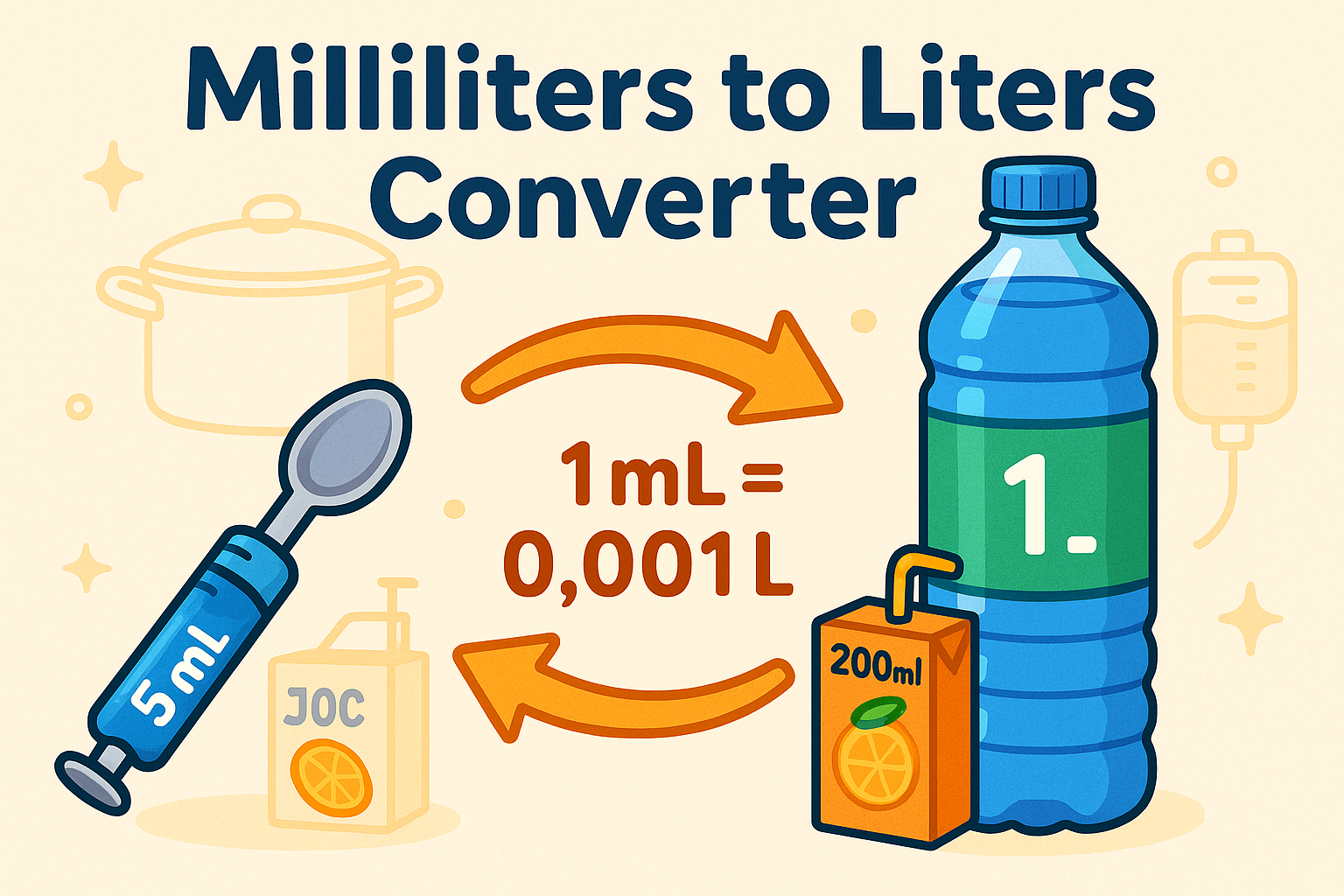Milliliters to Liters Converter