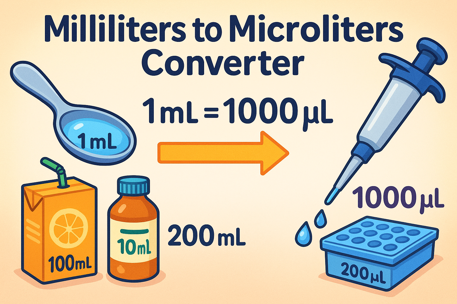 Milliliters to Microliters Converter
