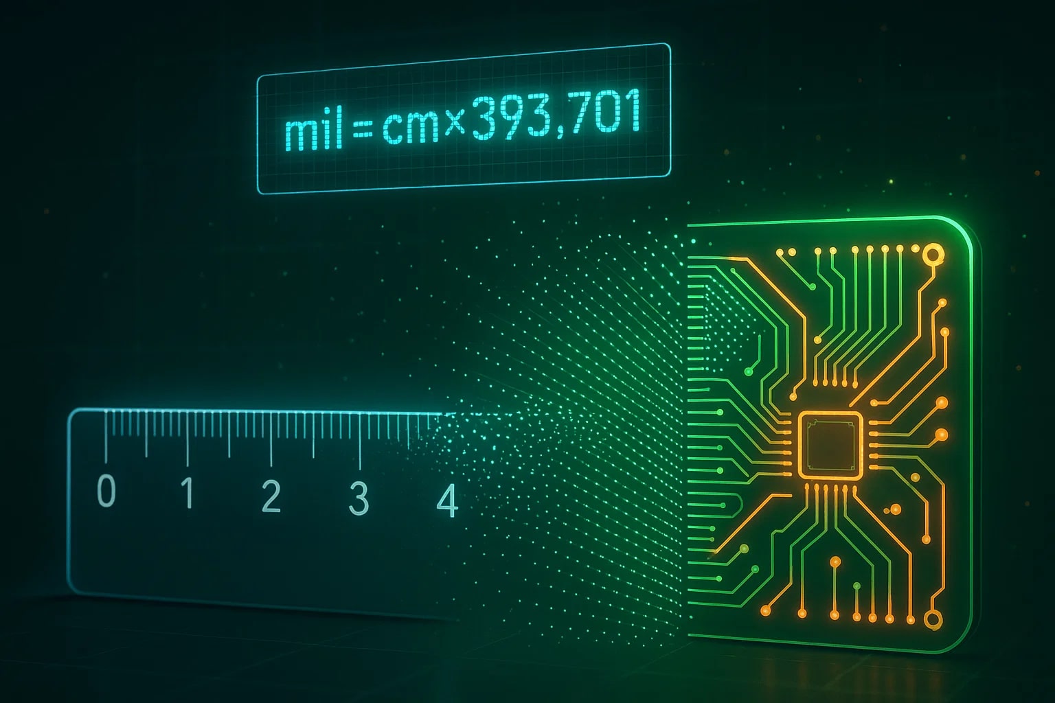 Centimeters to Mils Converter
