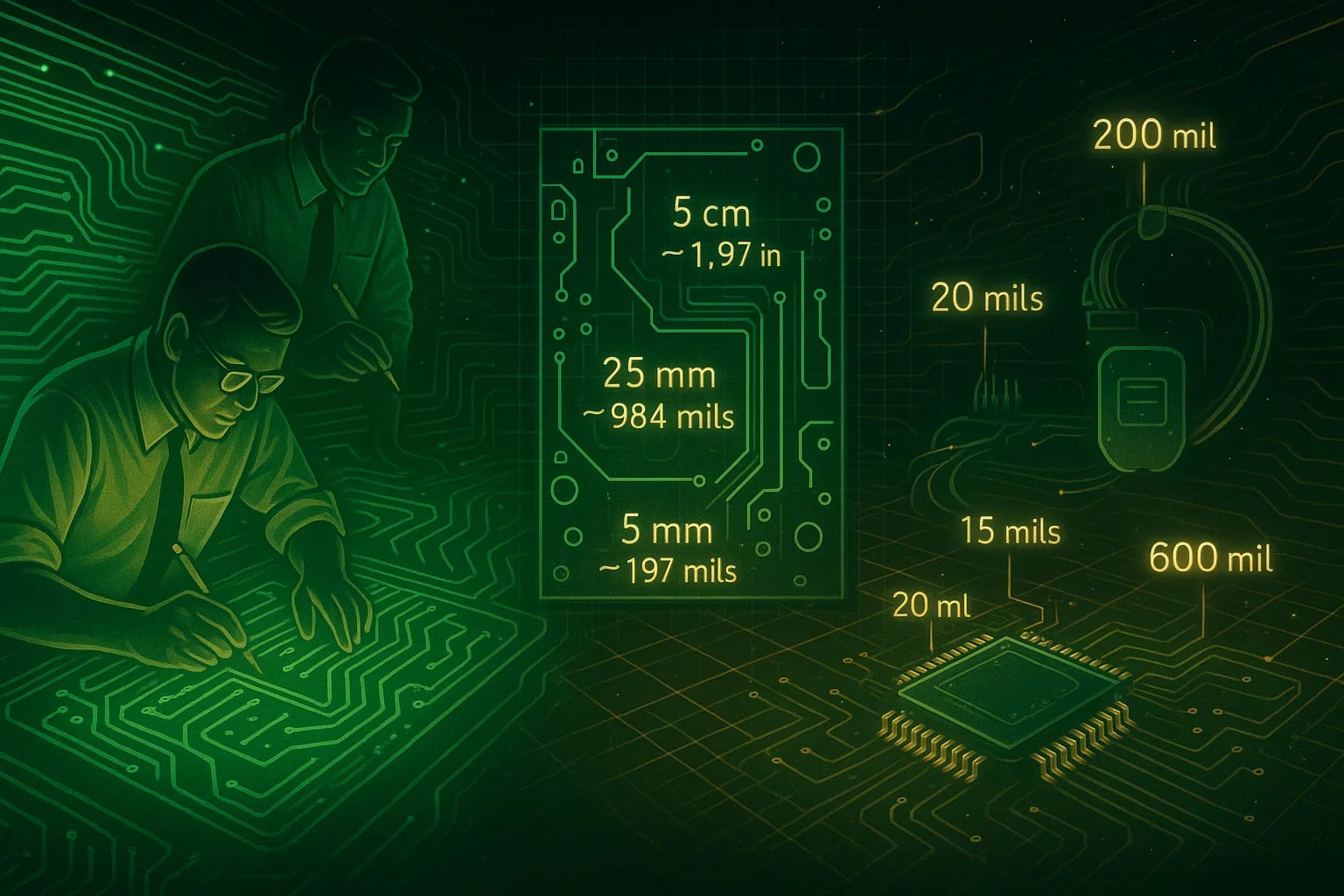 Centimeters to Mils Converter