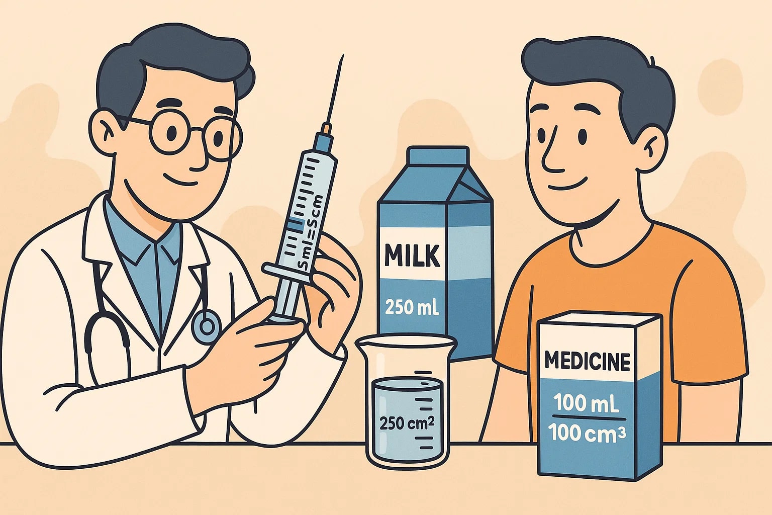 Cubic Centimeters to Milliliters Converter