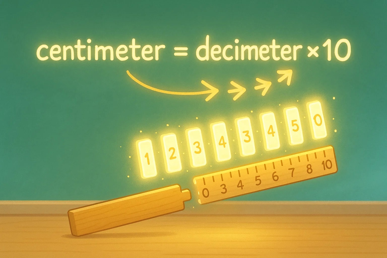 Decimeters to Centimeters Converter
