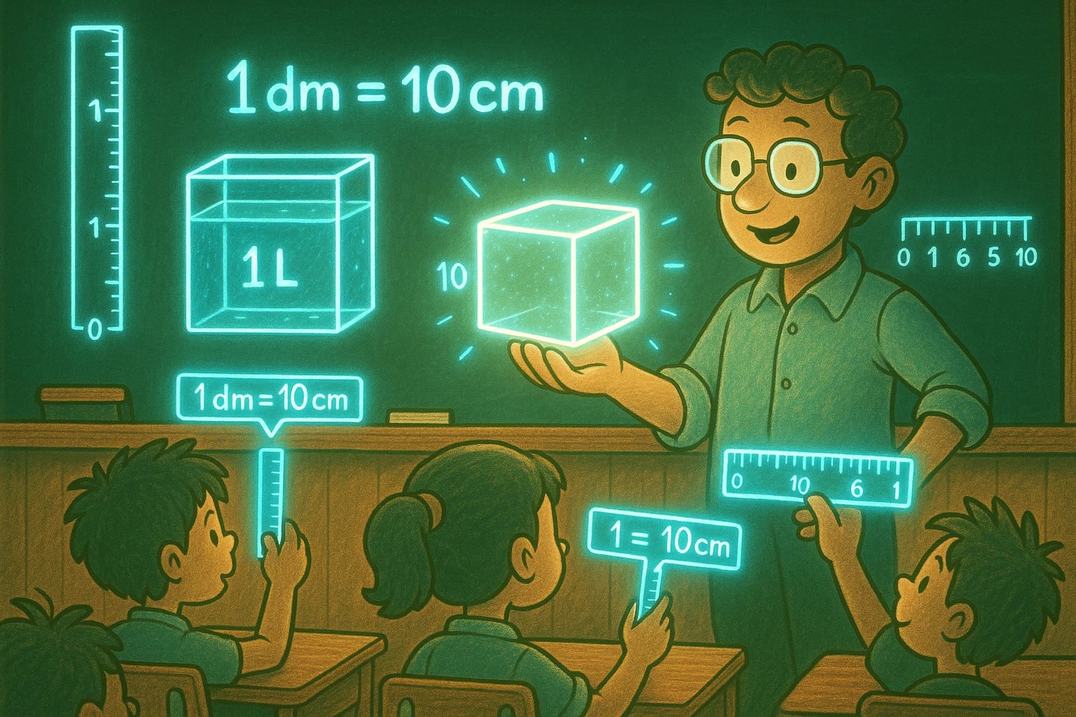 Decimeters to Centimeters Converter