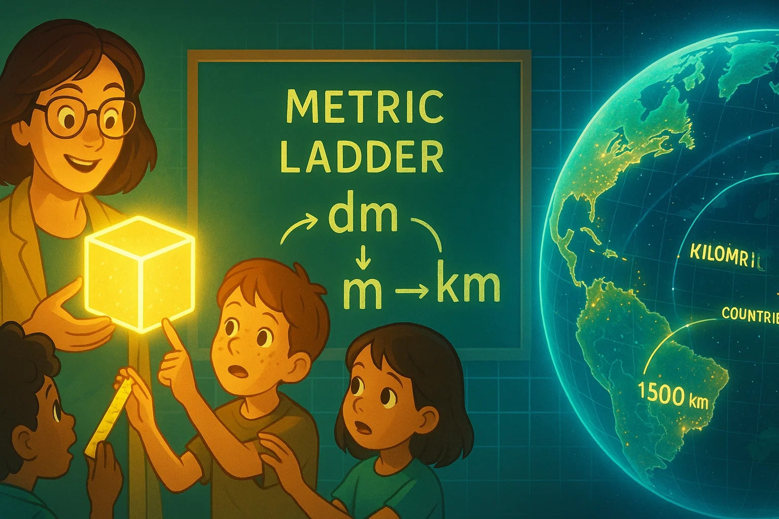 Decimeters to Kilometers Converter