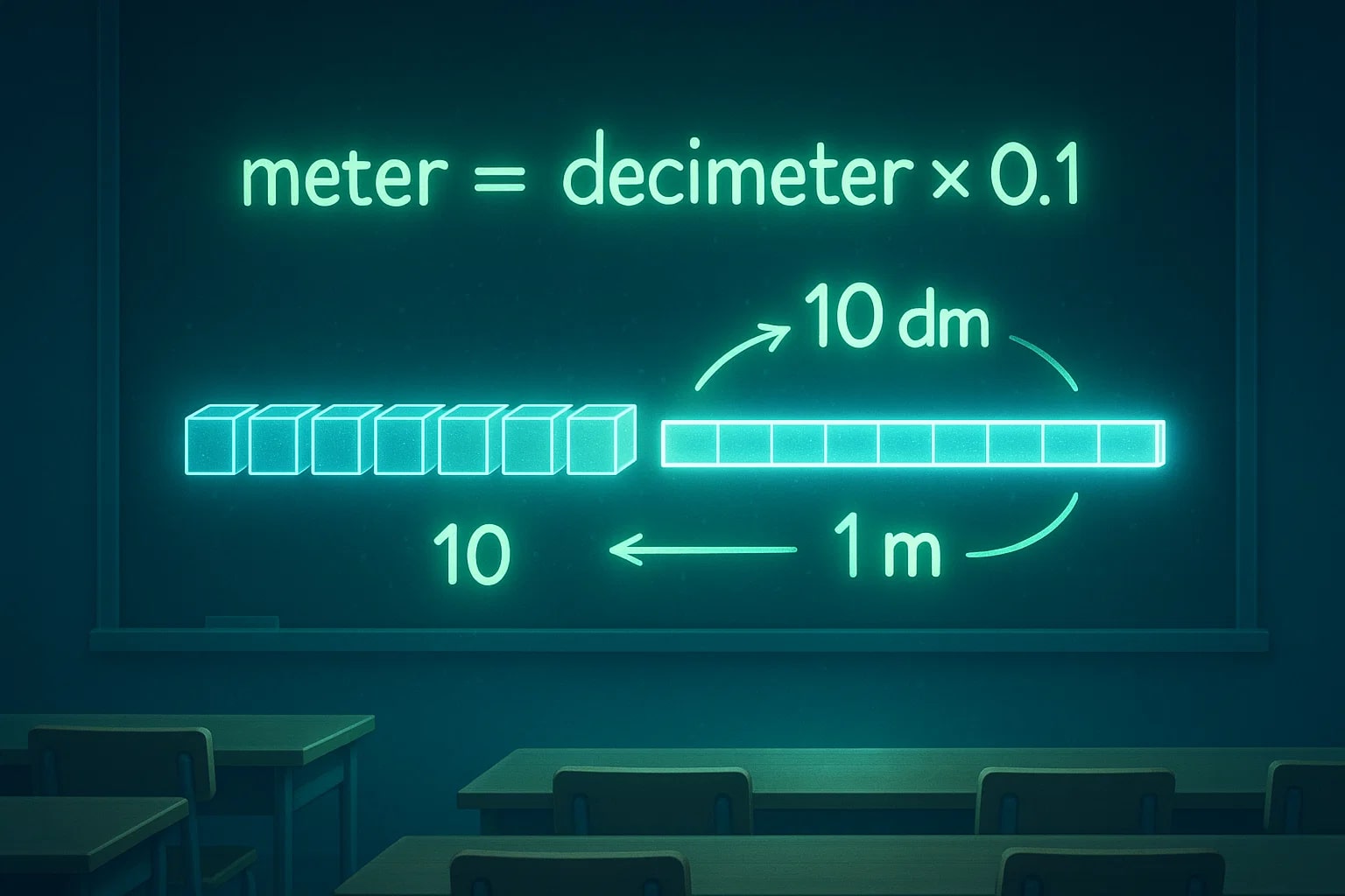 Decimeters to Meters Converter