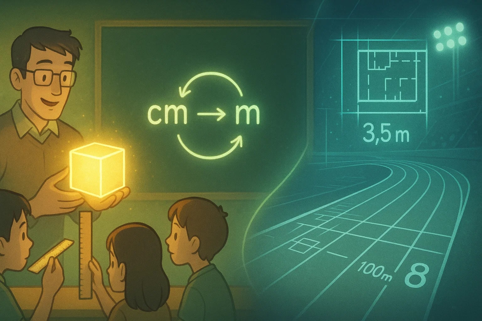 Decimeters to Meters Converter