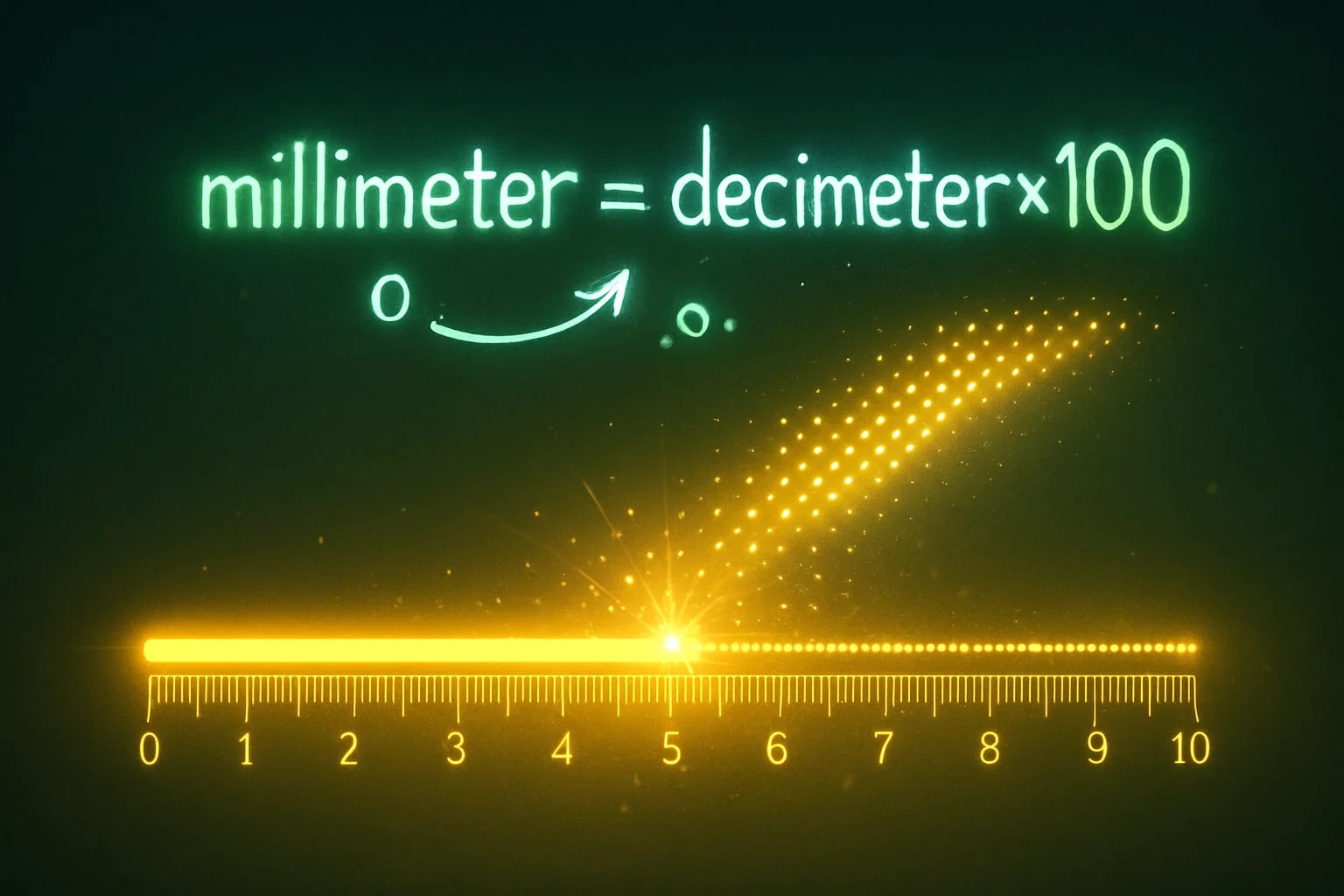 Decimeters to Millimeters Converter