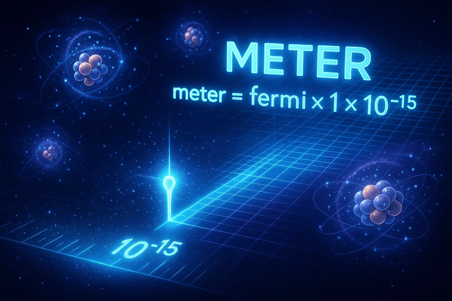Fermis to Meters Converter