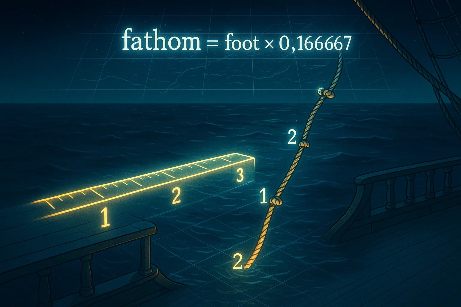 Feet to Fathoms Converter