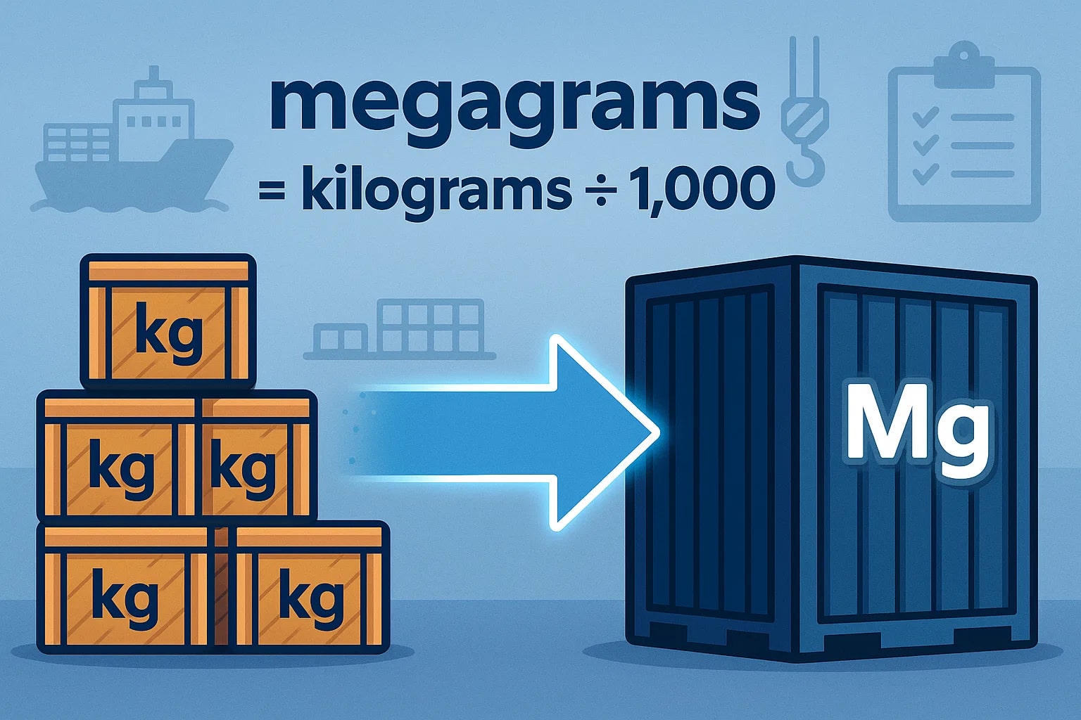 Kilograms to Megagrams Converter