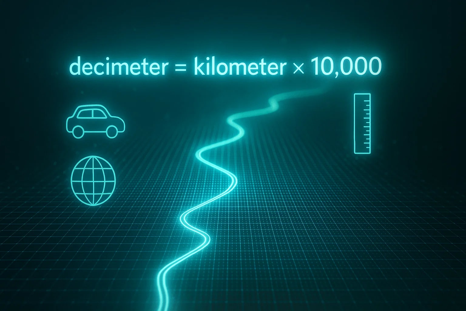 Kilometers to Decimeters Converter