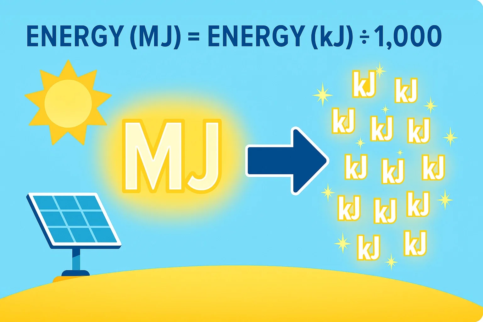 Megajoules to Kilojoules Converter