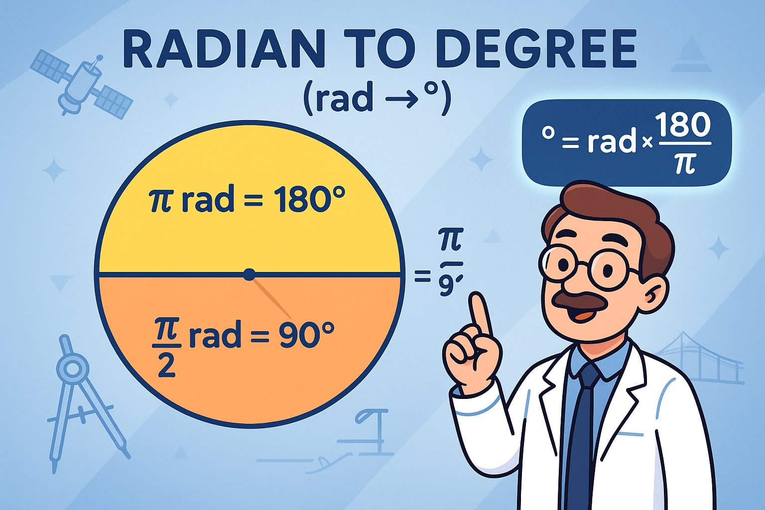 Radians to Degrees Converter