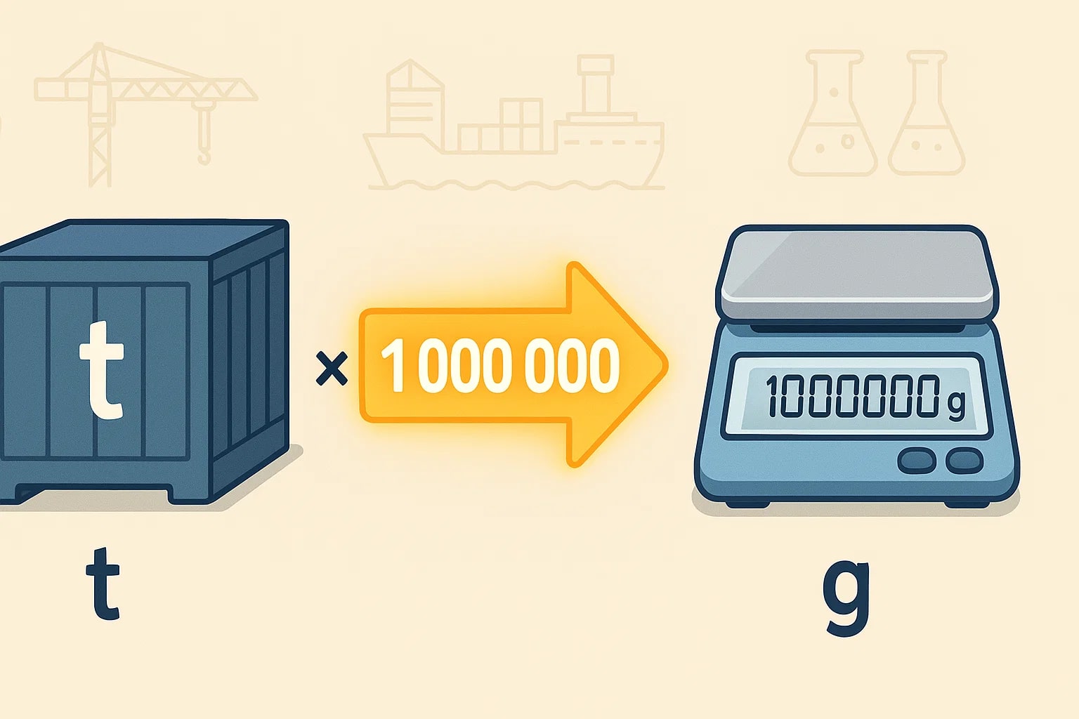 Tonnes to Grams Converter