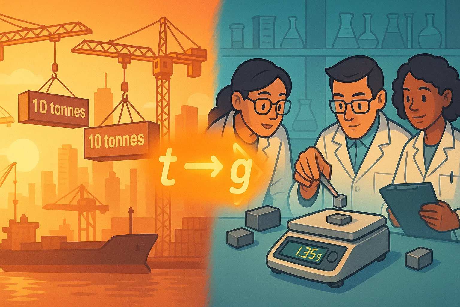 Tonnes to Grams Converter
