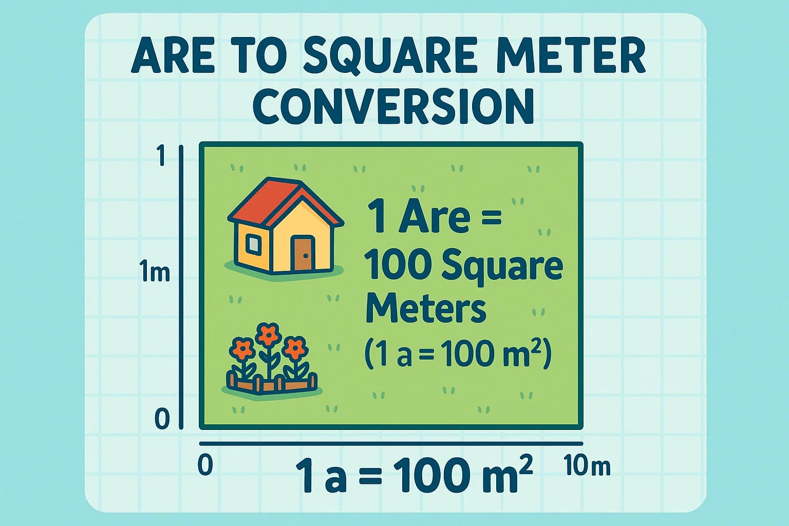 Ares to Square meters Converter