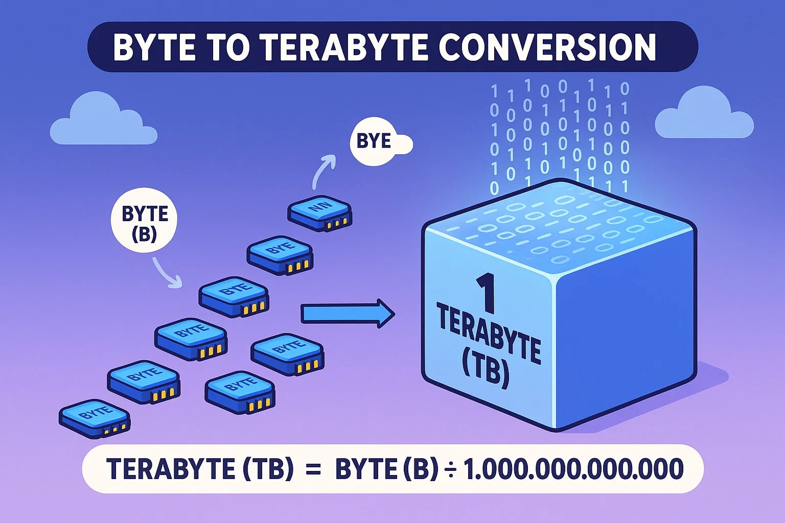 Bytes to Terabytes Converter