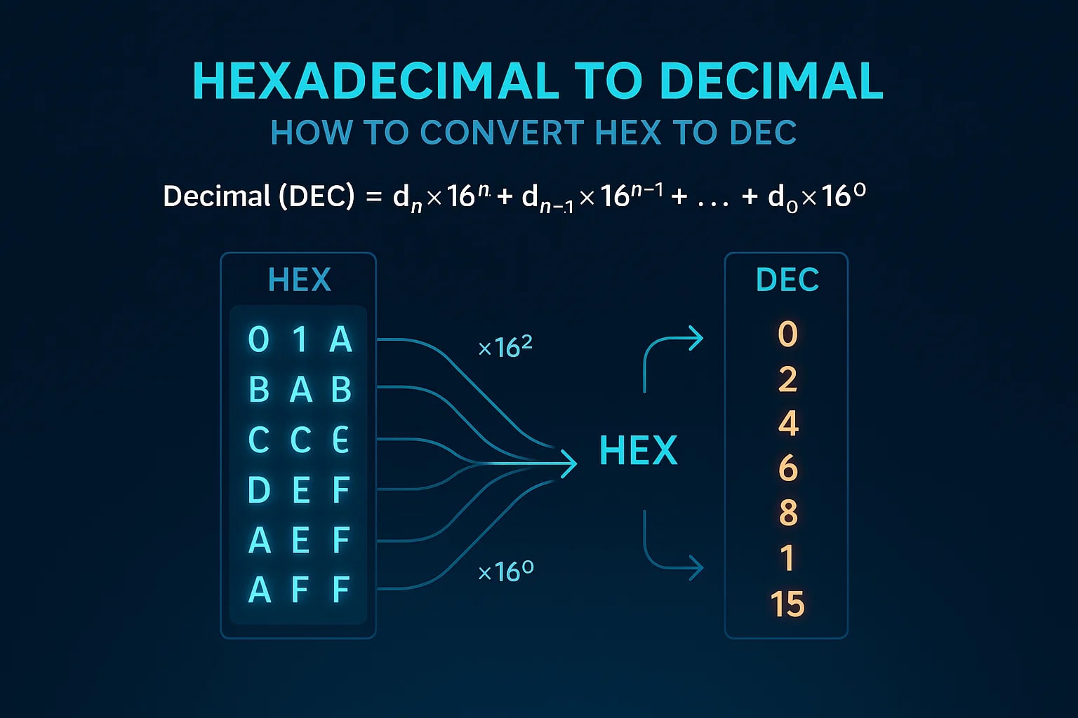  Hexadecimal to Decimal Converter