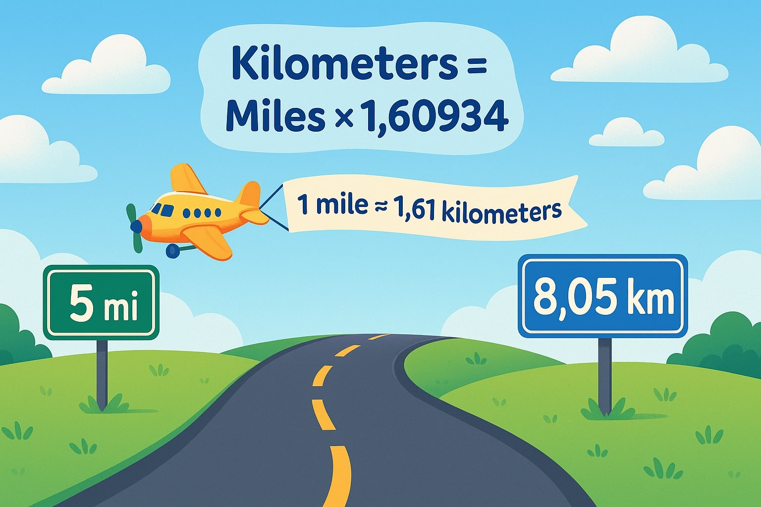 Miles to Kilometers Converter
