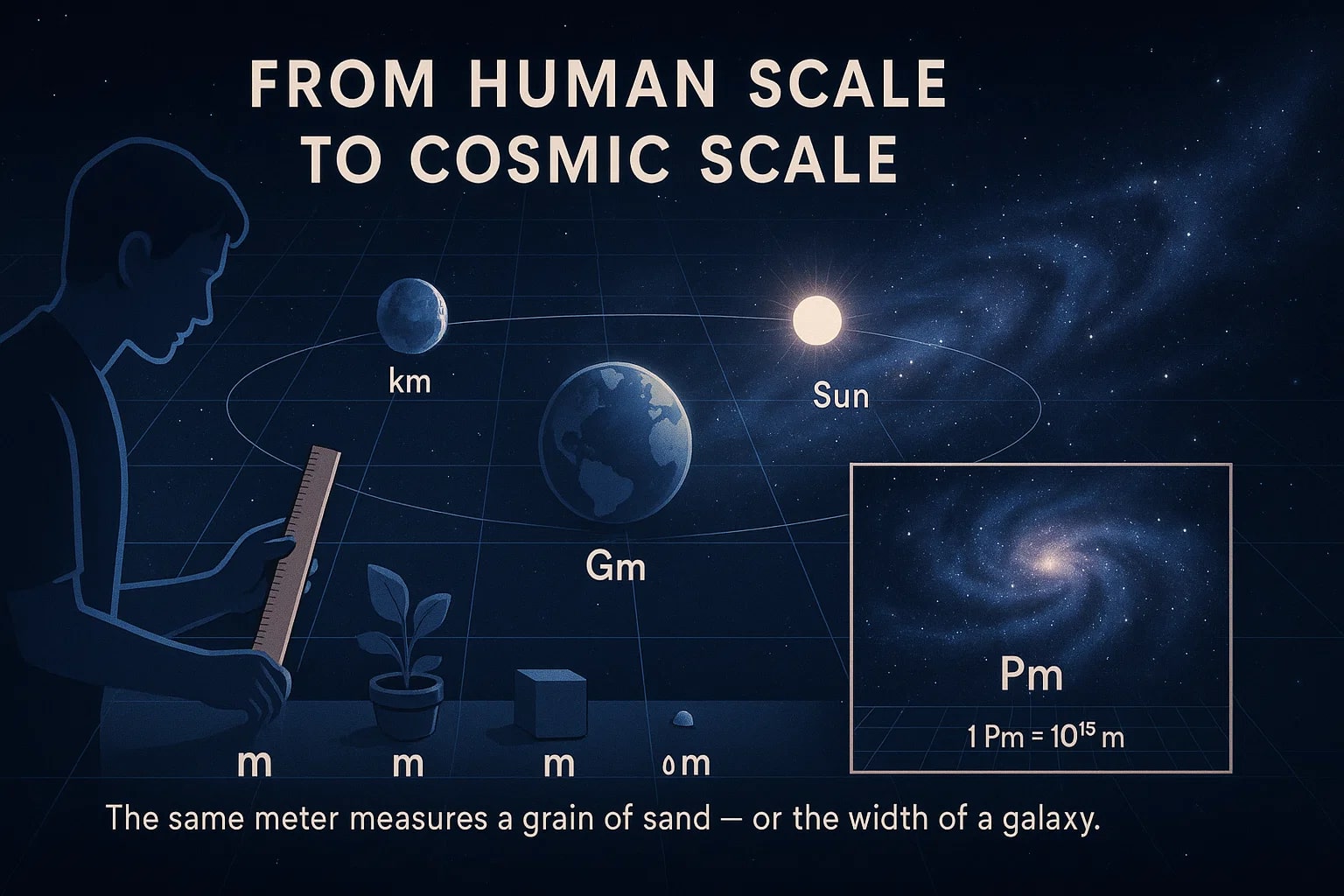 Petameters to Meters Converter