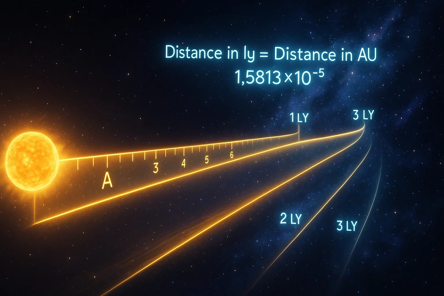 Astronomical Units to Light Years Converter