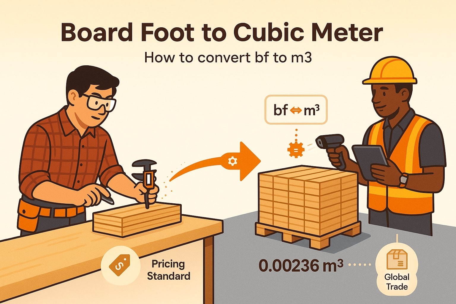 Board Feet to Cubic Meters Converter