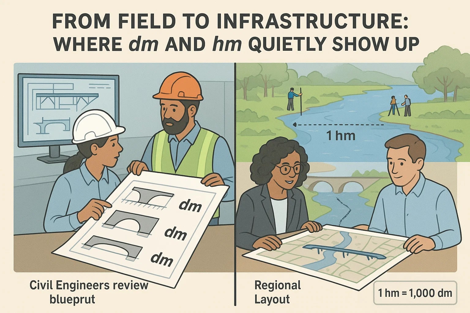 Decimeter to Hectometer Converter