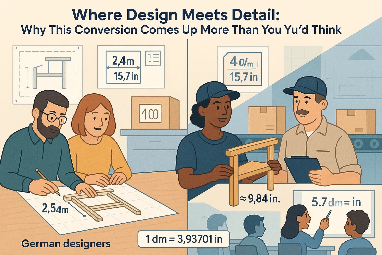 Decimeter to Inch Converter