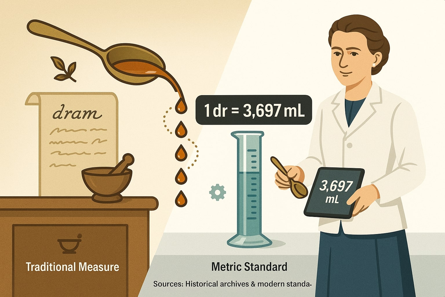 Drams to Milliliters Converter