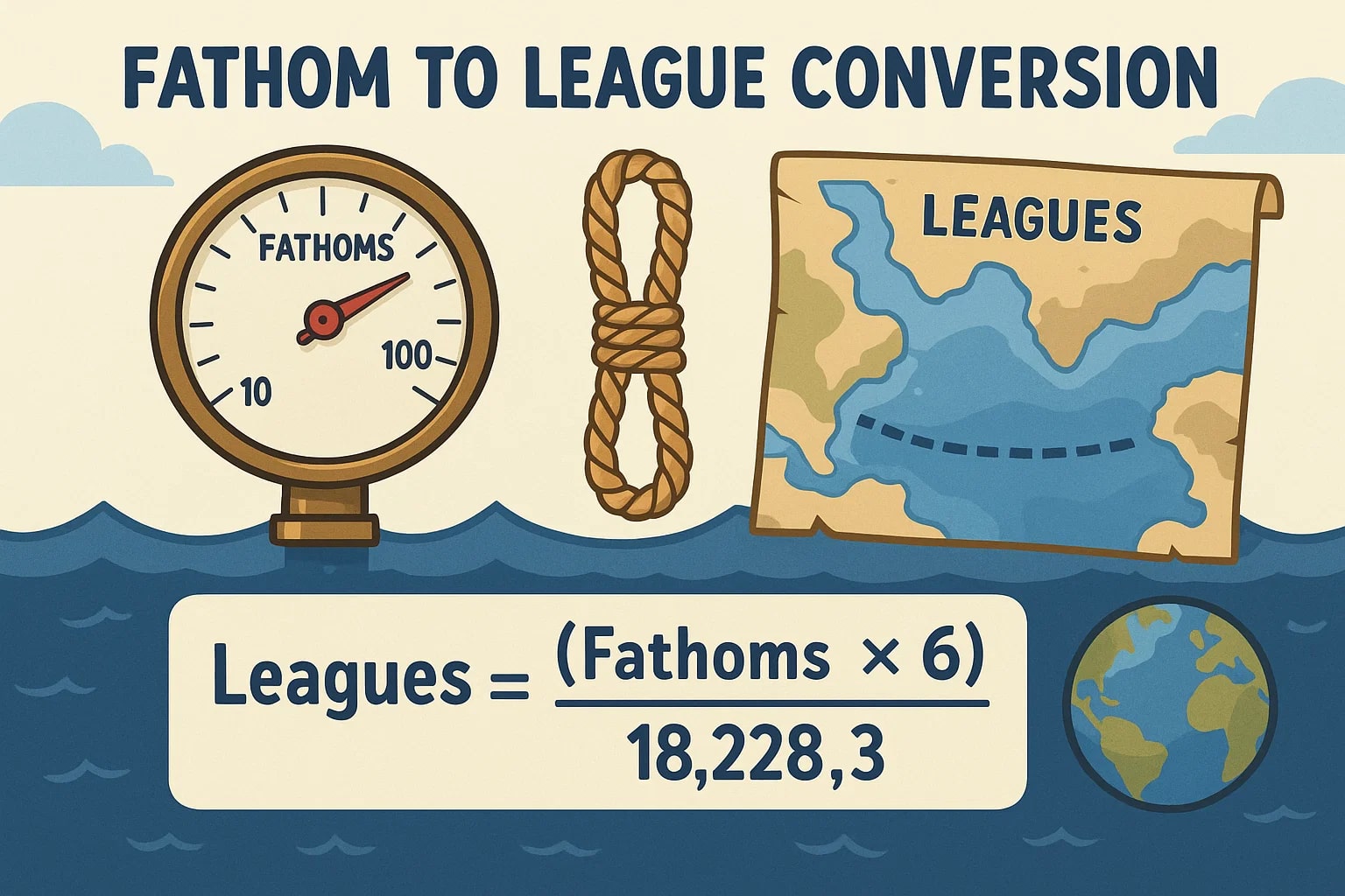 Fathom to League Converter