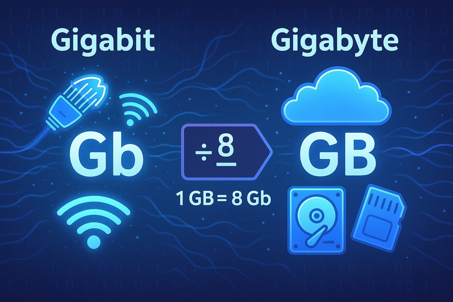  Gigabits to Gigabytes Converter