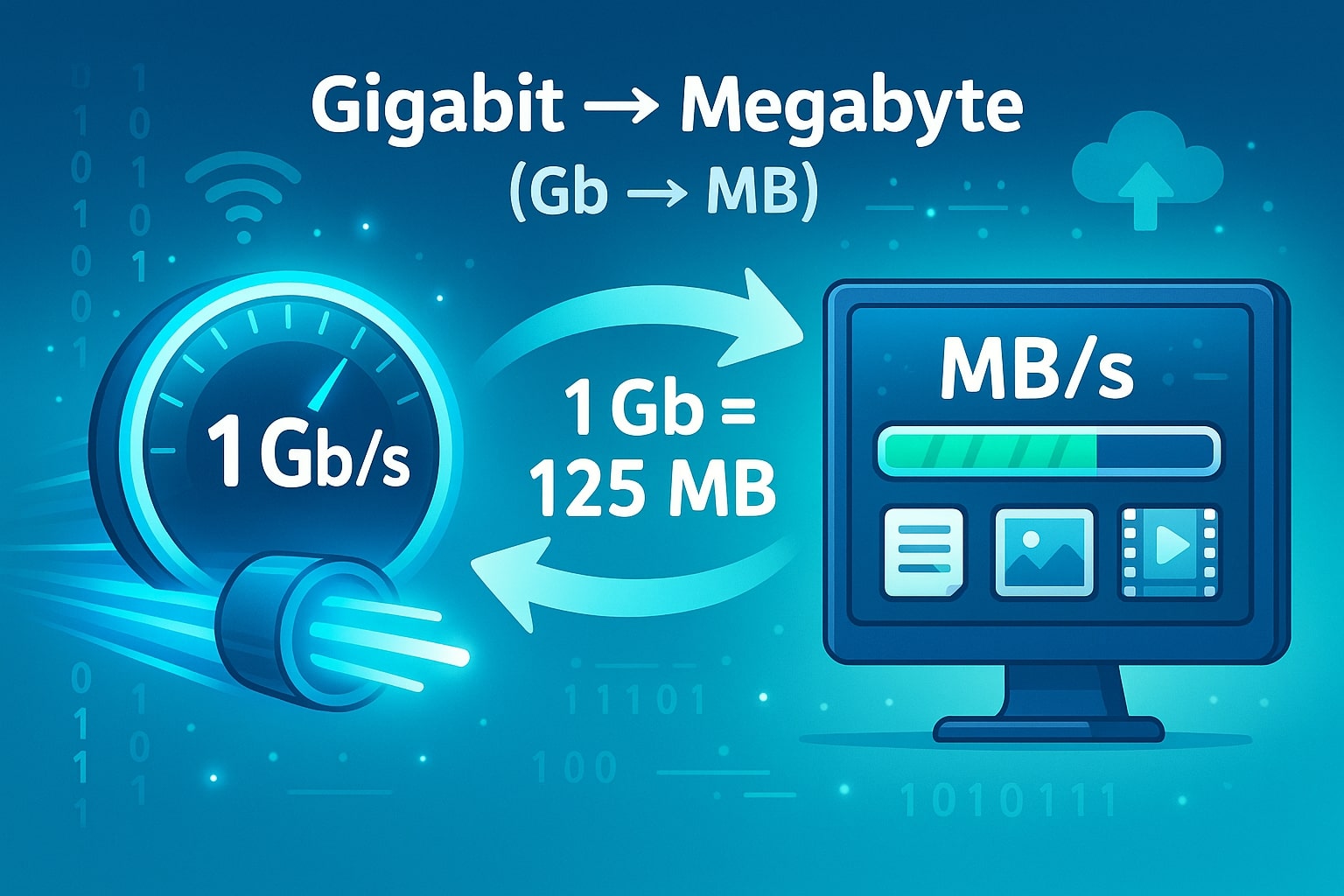 Gigabits to Megabytes Converter