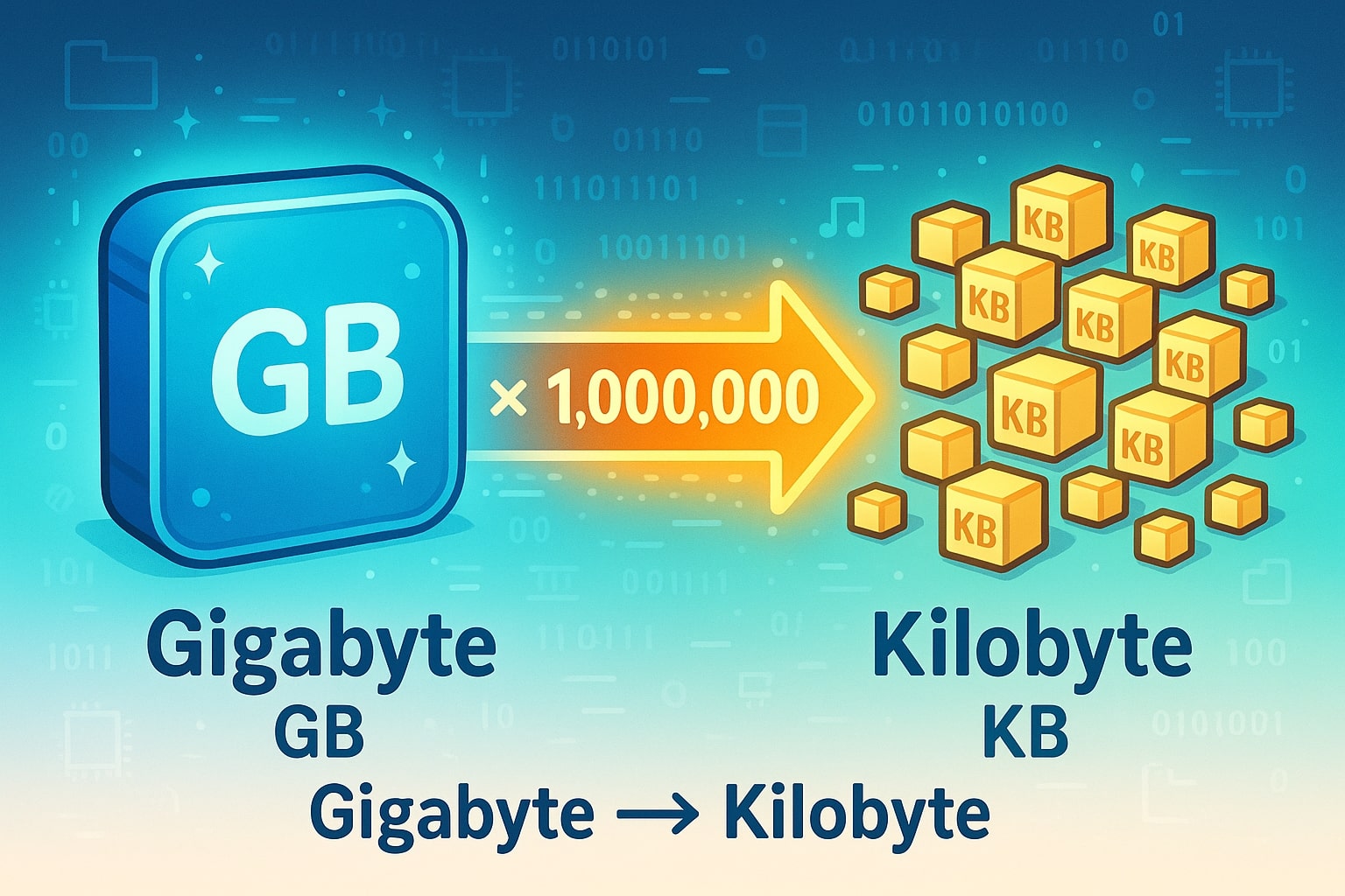 Gigabytes to Kilobytes Converter