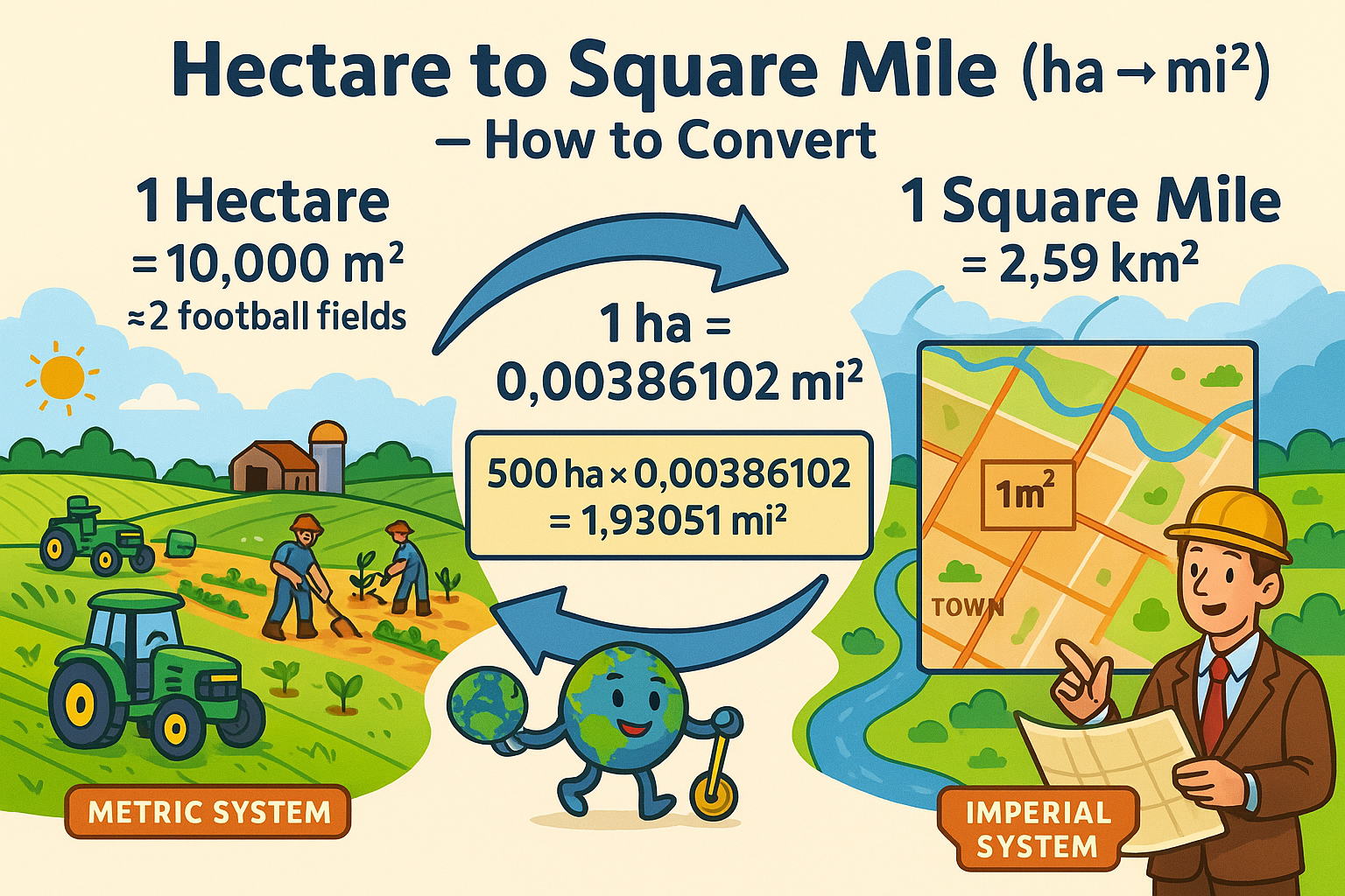  Hectare to Square mile Converter