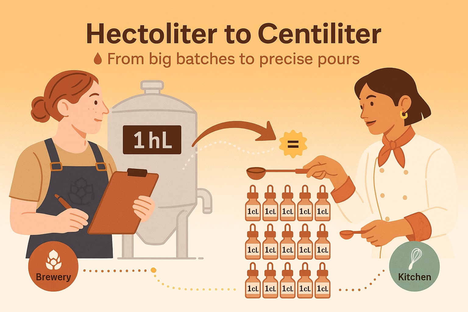 Hectoliters to Centiliters Converter
