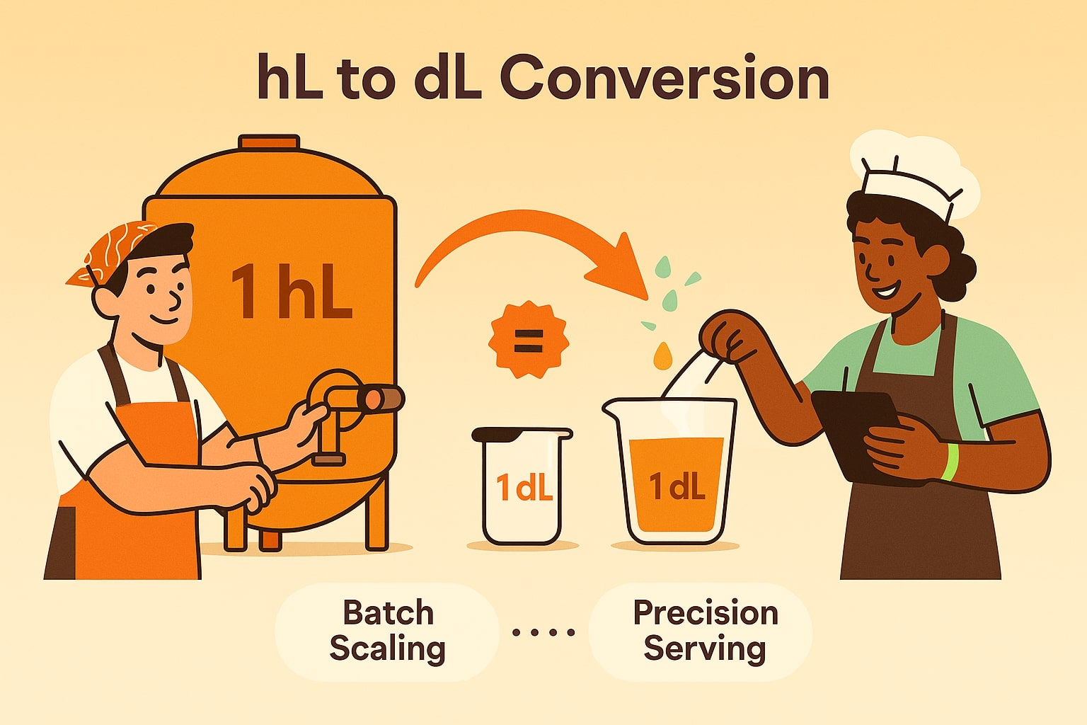 Hectoliters to Deciliters Converter