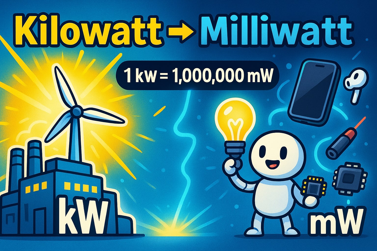 Kilowatts to Milliwatts Converter