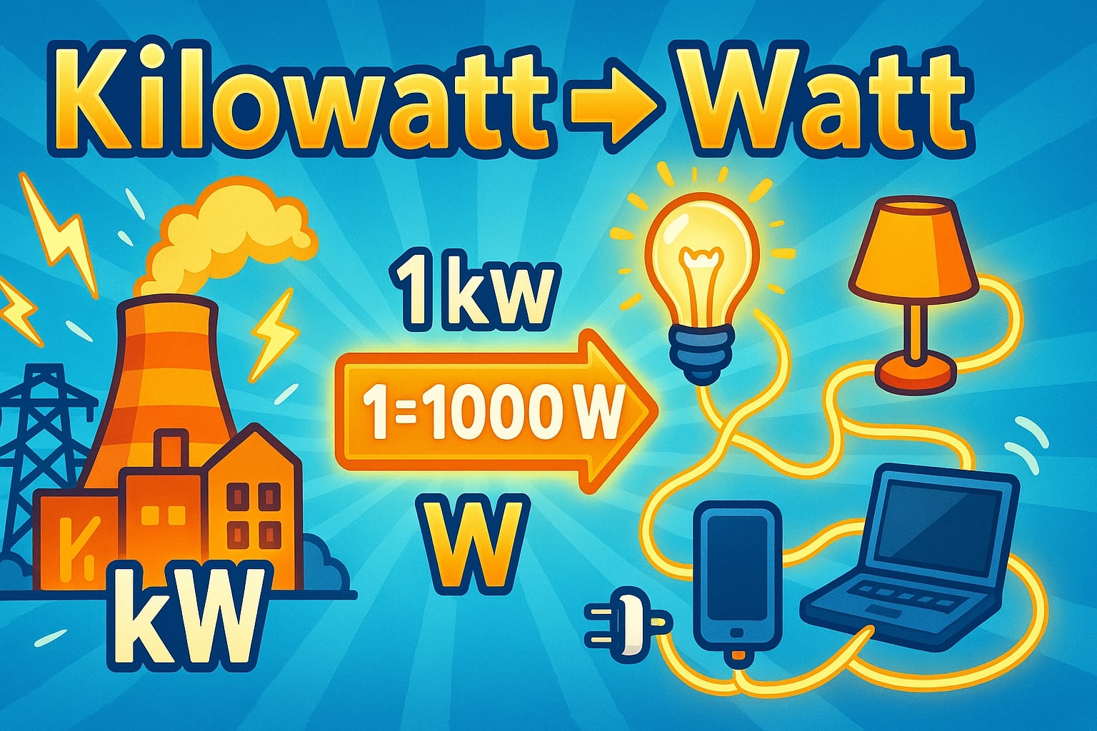 Kilowatts to Watts Converter