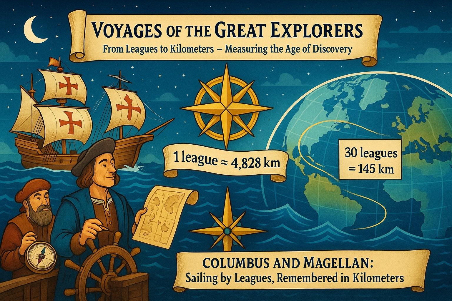 Leagues to Kilometers Converter