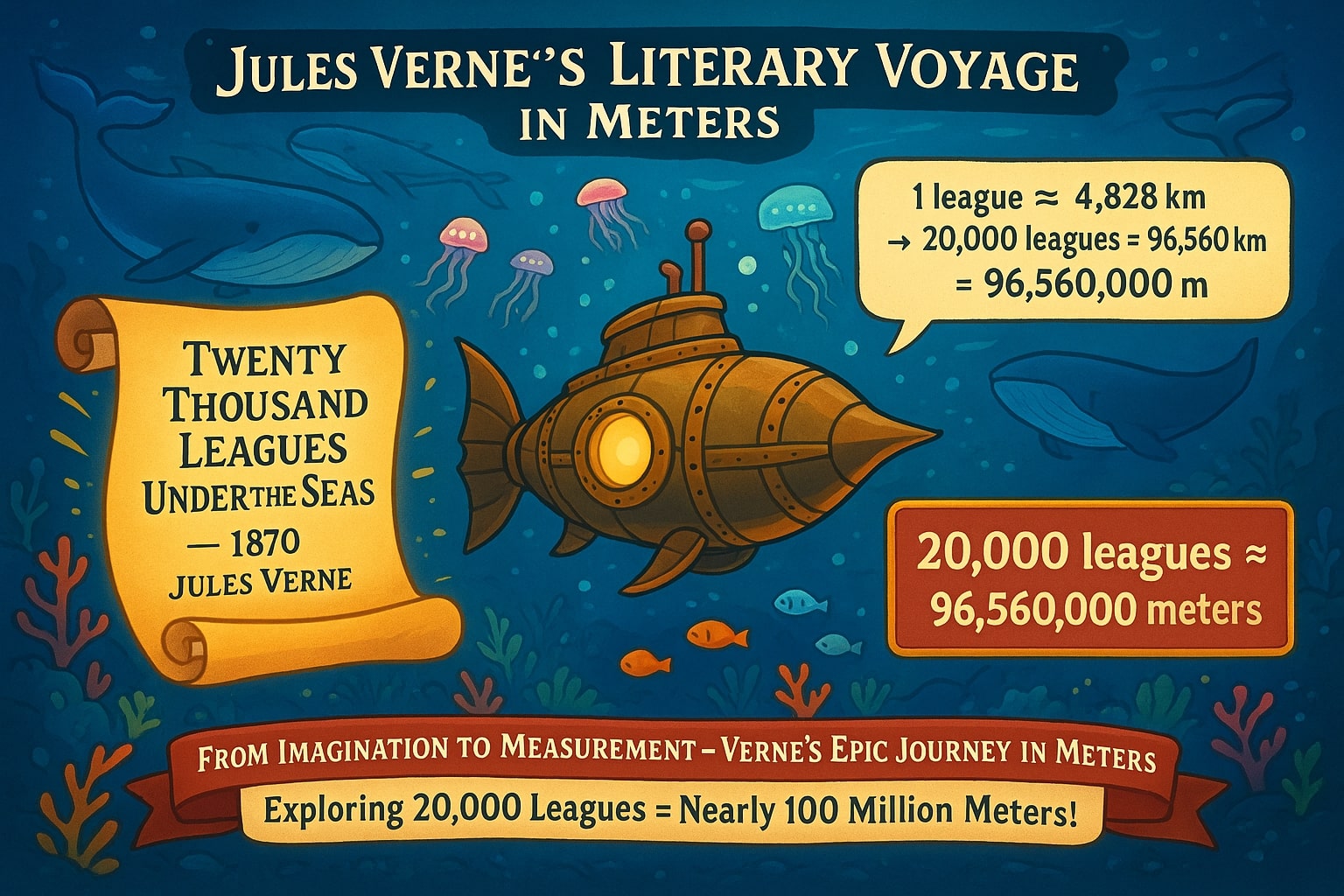 Leagues to Meters Converter