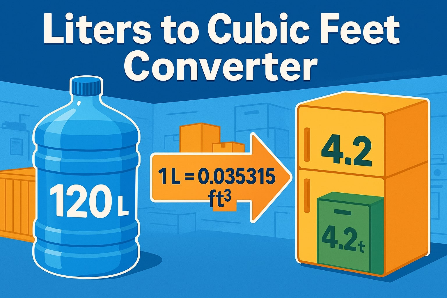  Liters to Cubic Feet Converter 