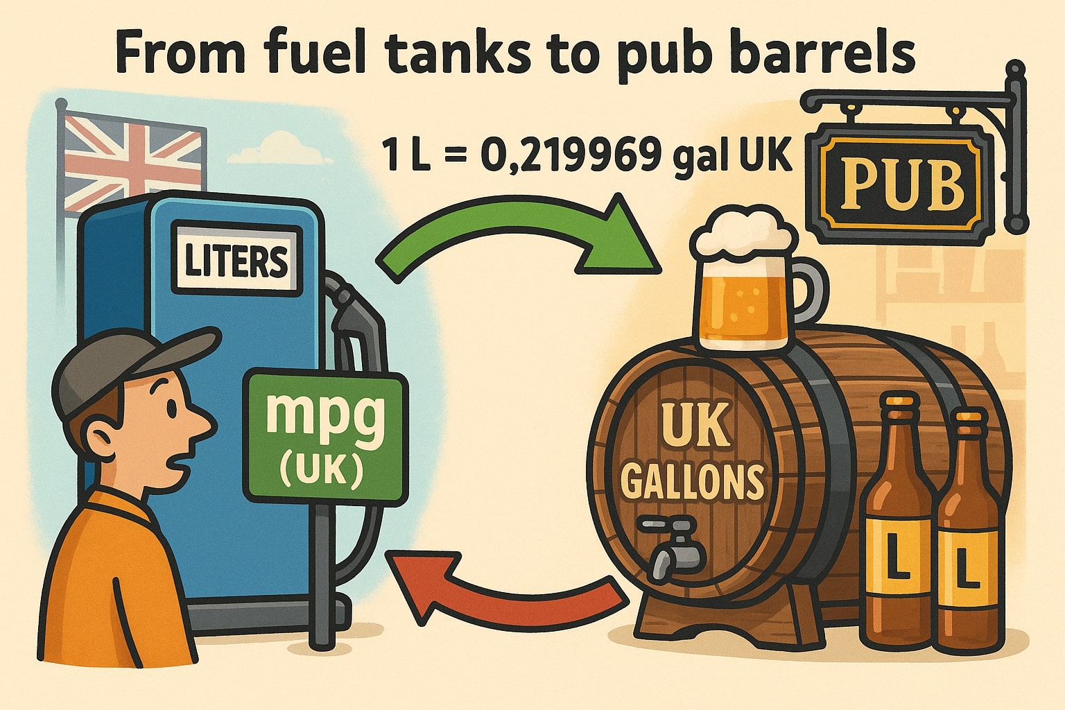 Liters to Gallons UK Converter