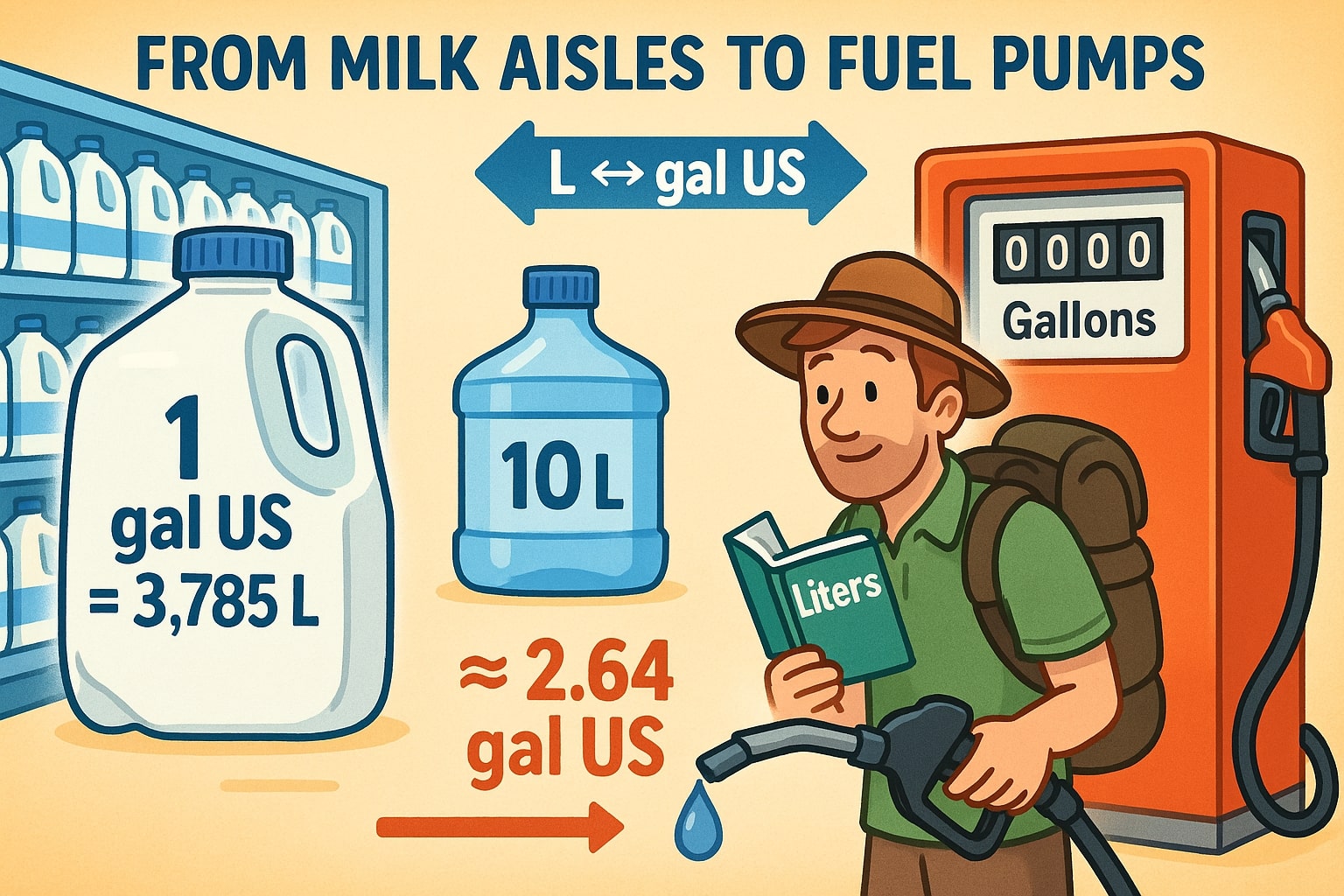 Liters to Gallons US Converter