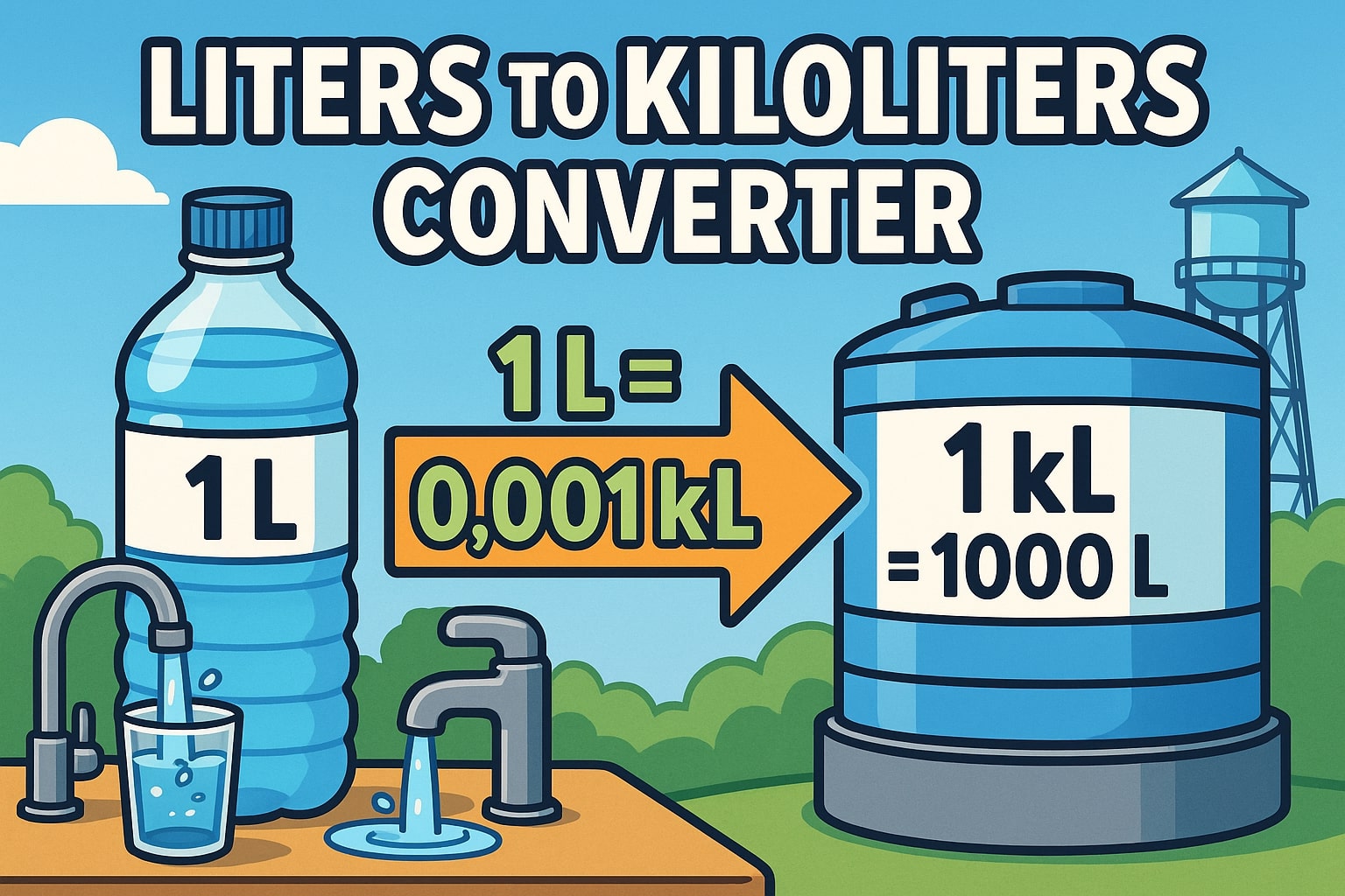 Liters to Kiloliters Converter