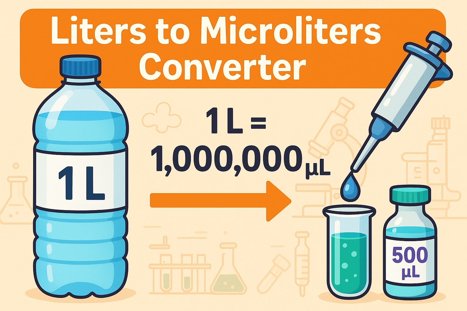 Liters to Microliters Converter