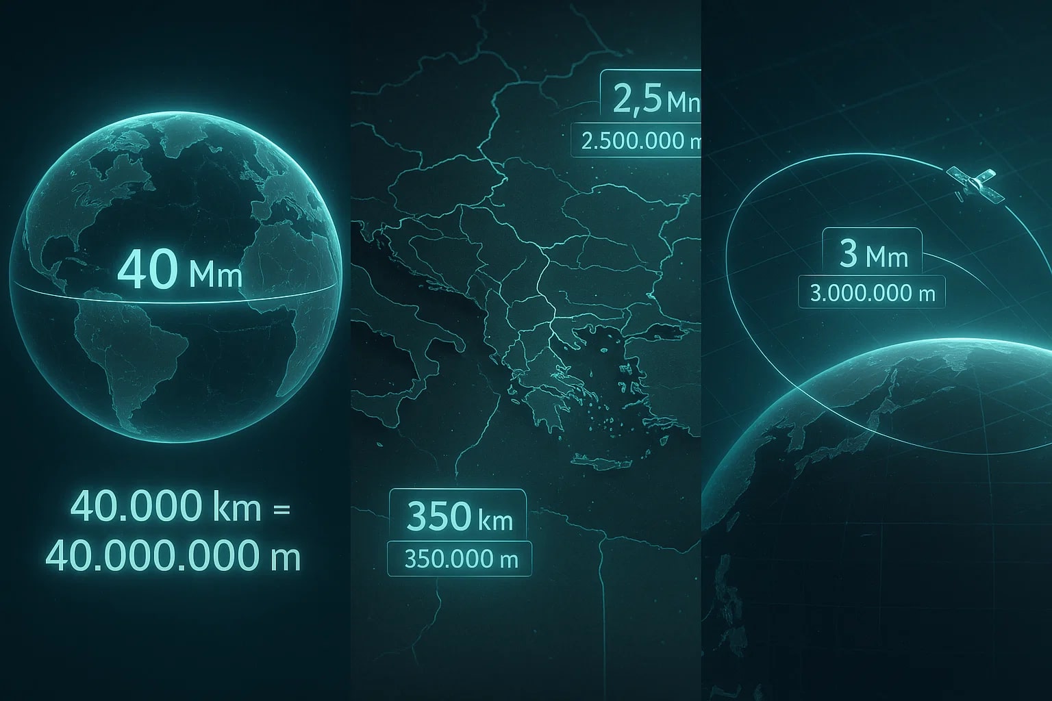 Megameters to Meters Converter