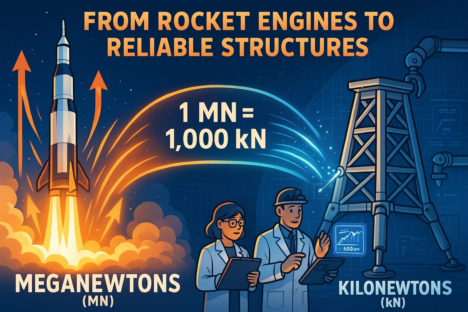 Meganewtons to Kilonewtons Converter