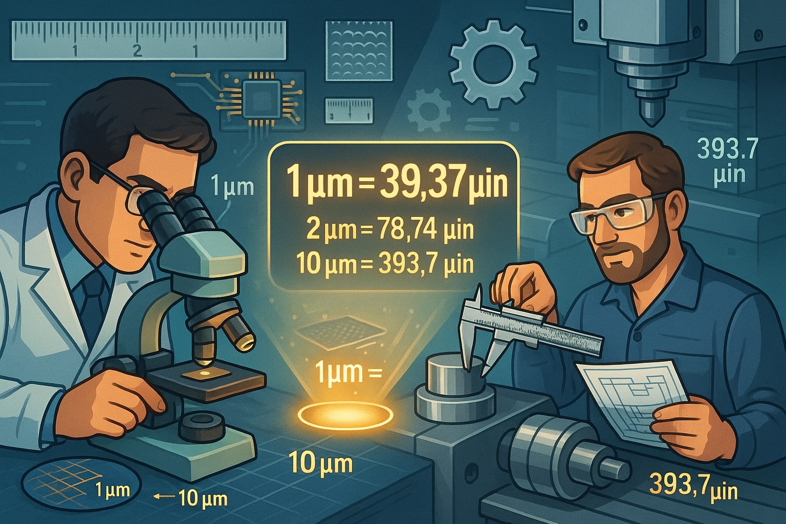 Micrometesr to Microinches Converter